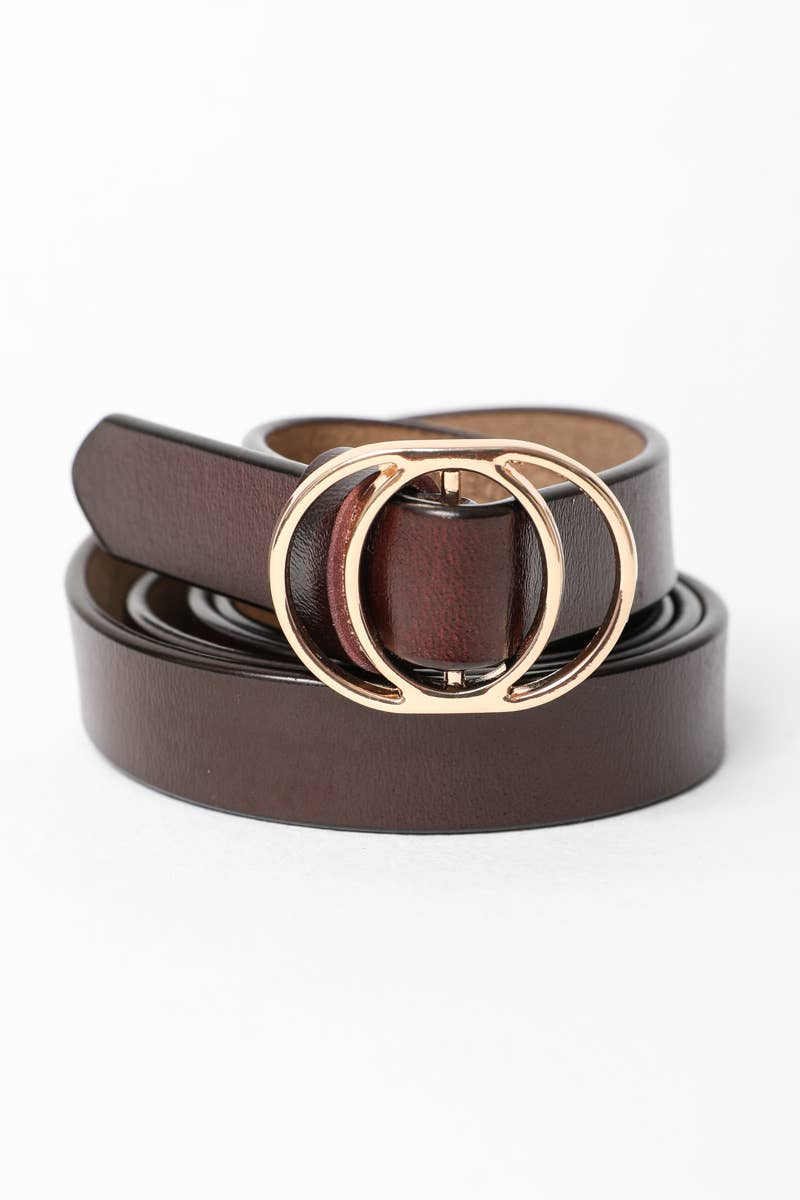 Double Ring Buckle Cinch Belt