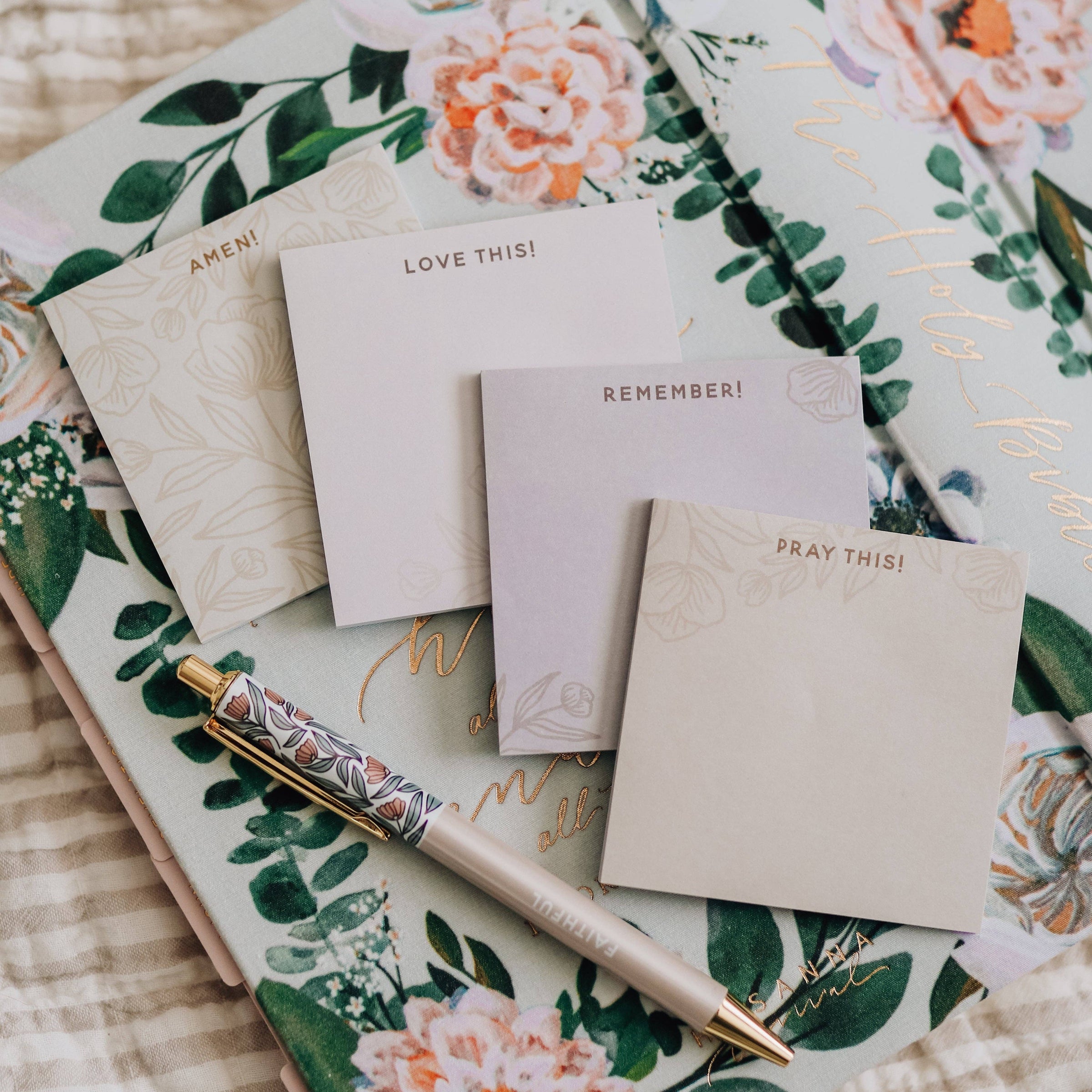 Pastel Floral Bible Study Sticky Notes