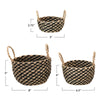 Hand-Woven Seagrass Baskets with Handles