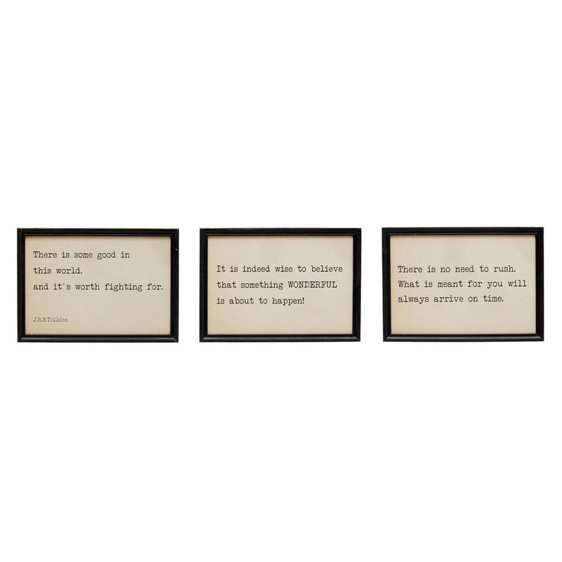 Wooden Framed Quote