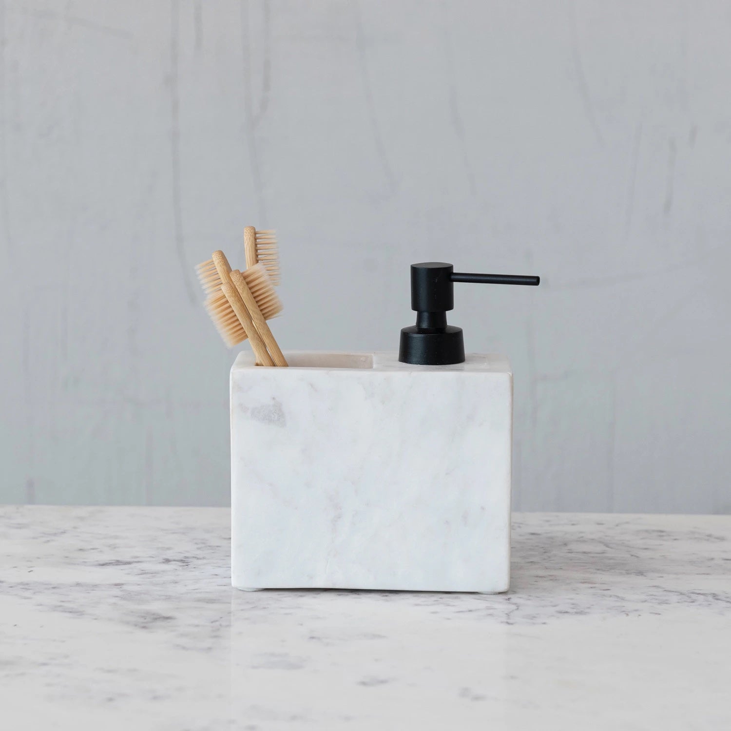 Marble Soap and Brush Holder