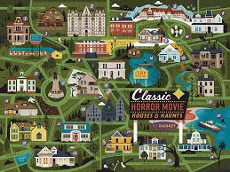 Classic Horror Movie Map Puzzle