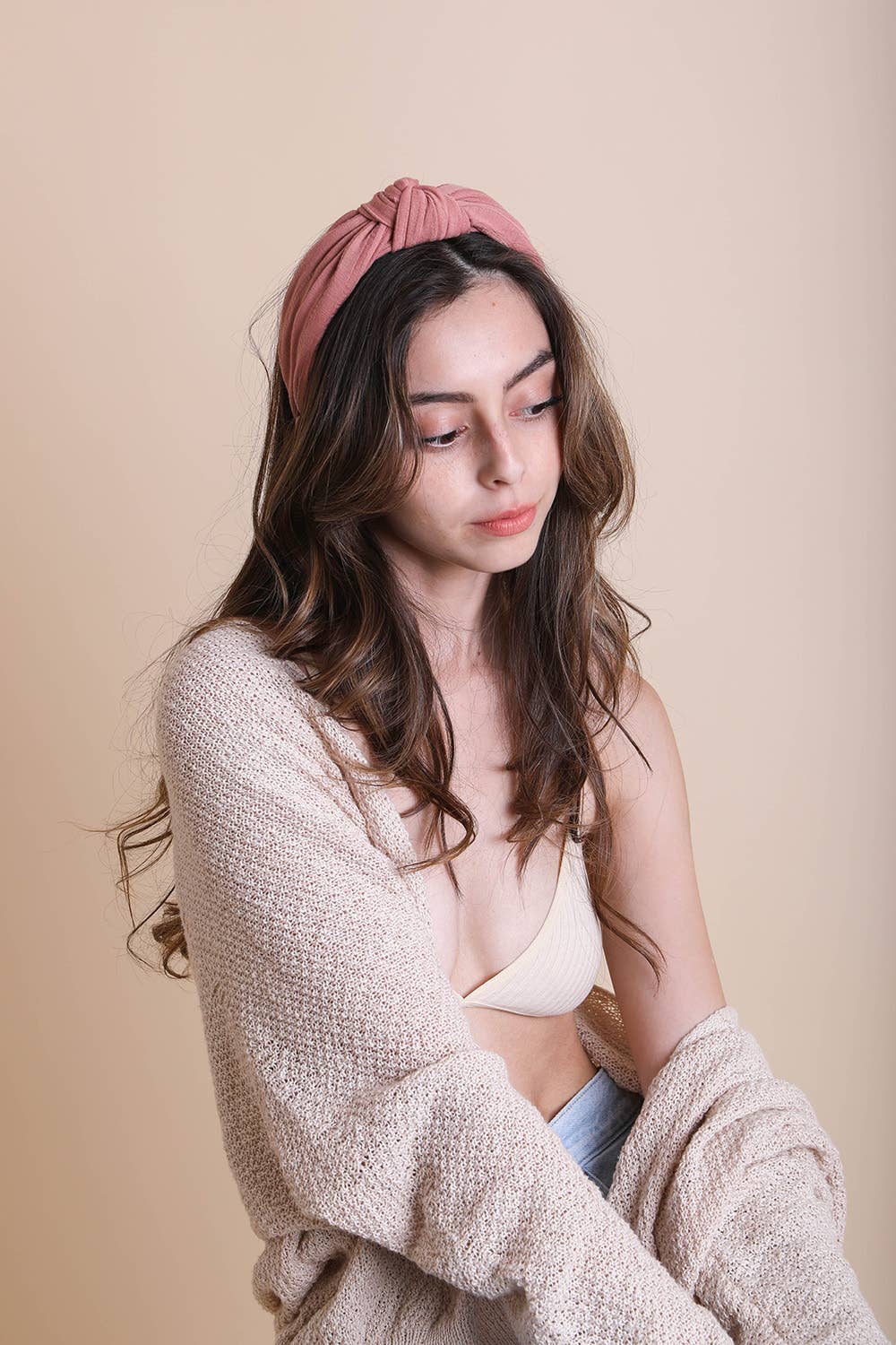 Wide Stripe Topknot Headband