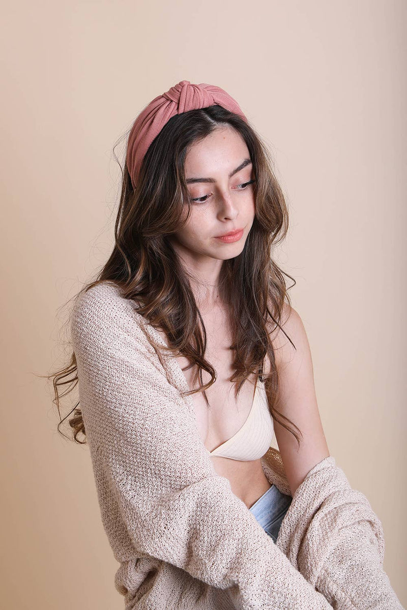 Wide Stripe Topknot Headband