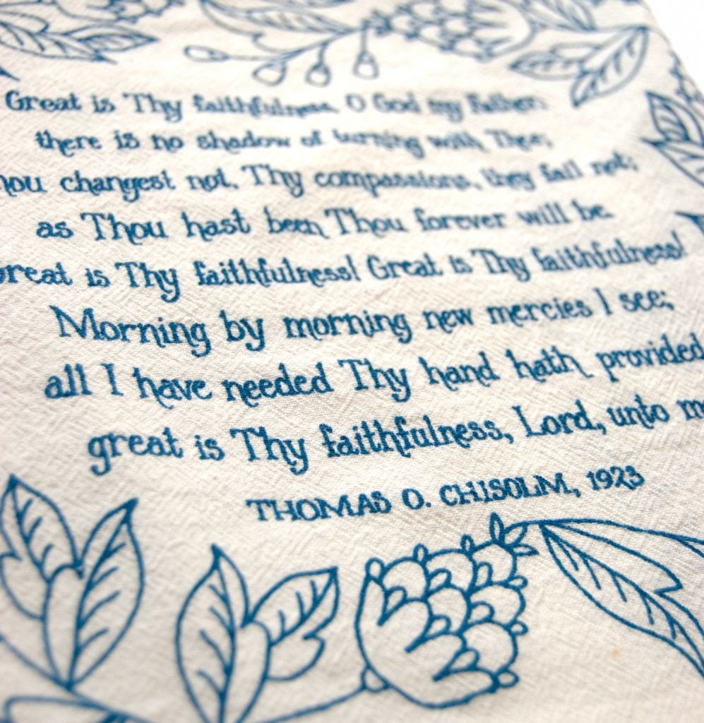 Great Is Thy Faithfulness Tea Towel
