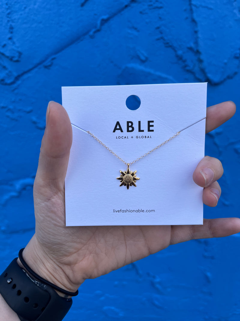 Sunflower Pendant Necklace