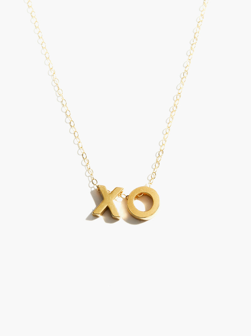 XO Letter Charm Necklace